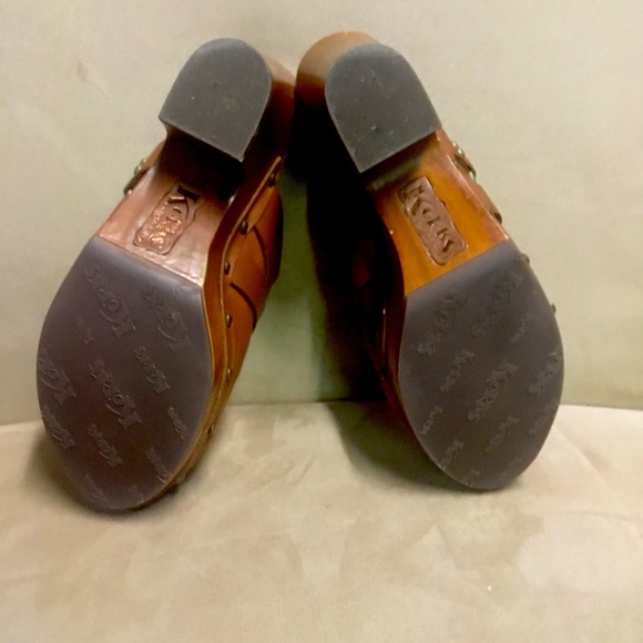 Kirk s Ease Leather Wooded Heel Mules - Picture 5 of 9